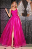 Load image into Gallery viewer, Hot Pink A-Line Long Corset Prom Dress with Accessory