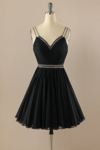V neck Little Black Dress