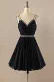 V neck Little Black Dress