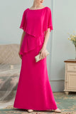 A-Line Long Chiffon Bridesmaid Dress With Beading