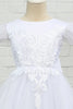 Load image into Gallery viewer, White Tulle Floor Length Flower Girl Dress