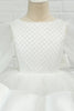 Load image into Gallery viewer, Ivory Long Sleeves Flower Girl Dress