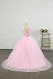 Pink Floor Length Flower Girl Dress