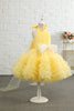 Load image into Gallery viewer, Yellow Halter Flower Girl Dress