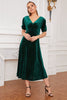Load image into Gallery viewer, Green Velvet Party Dress