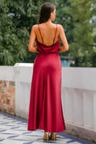 Mermaid Burgundy Long Prom Dress