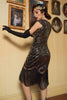 Load image into Gallery viewer, Golden Gatsby Glitter Fringe 1920s Flapper Dress