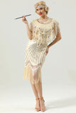 Sequin Fringe Flapper Dress