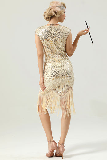 Sequin Fringe Flapper Dress