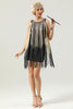 Load image into Gallery viewer, Round Neck Black Fringed 1920s Dress
