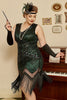 Load image into Gallery viewer, Sequin Royal Blue Plus Size 1920s Flapper Dress