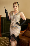 Sequin Royal Blue Plus Size 1920s Flapper Dress