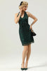 Load image into Gallery viewer, Halter Green Sequins 1920s Dress