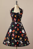 Retro Halter Christmas Party Dress