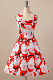 Retro Halter Christmas Party Dress