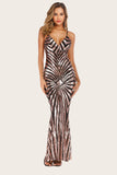 Black Mermaid Sequin Long Prom Dress