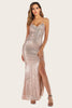 Load image into Gallery viewer, Gold Sequins Mermaid Prom Dress