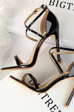 Black Stiletto Sandals