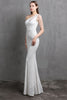 Load image into Gallery viewer, Gold Mermaid One Shoulder Sequin Prom Dresses
