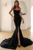 Load image into Gallery viewer, Black Mermaid Sweetheart Long Prom Dress