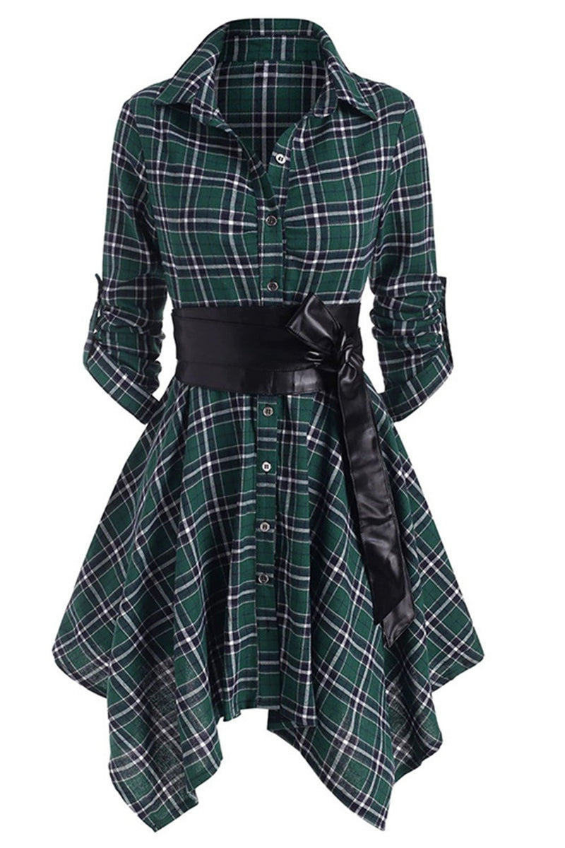 Load image into Gallery viewer, Vintage Plaid 1950s Halloween Dress