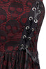 Load image into Gallery viewer, Burgundy Skull Lace Vintage Dress