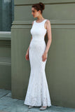 White Mermaid Formal Dress