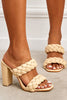 Load image into Gallery viewer, Block Heel Braided Twist High Heel Sandals