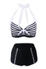 Load image into Gallery viewer, Stripes Two Piece Bikini Swimsuit