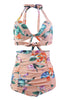 Load image into Gallery viewer, Print Halter High Waist Bikini Swimwear