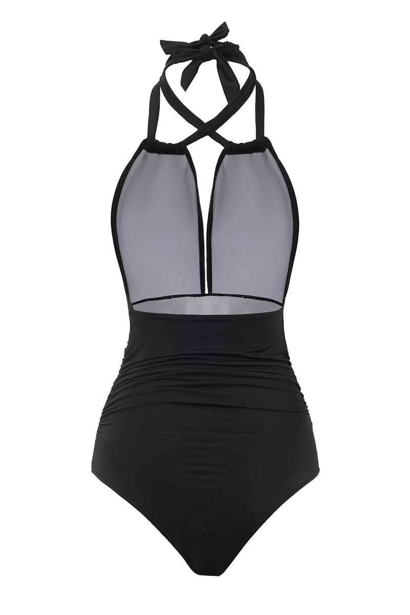Load image into Gallery viewer, Black One Piece Swimwear