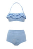 Load image into Gallery viewer, Blue Stripes Two Pieces Bikini