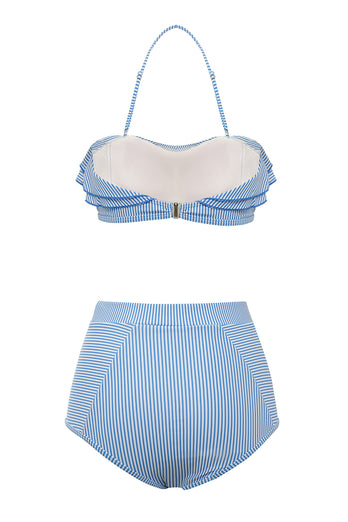 Blue Stripes Two Pieces Bikini