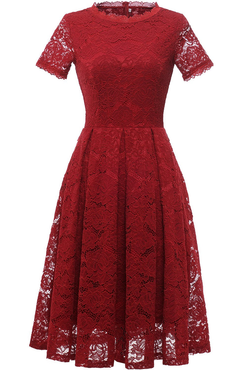 Load image into Gallery viewer, Blush Short Sleeves Lace Dress