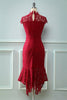 Load image into Gallery viewer, Red Mermaid Lace Dress