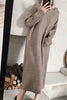 Load image into Gallery viewer, Beige Knitted Hooded Long Sleeves Sweater Dress