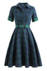 Load image into Gallery viewer, Green Plaid 1950s Dress