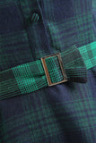 Green Plaid 1950s Dress