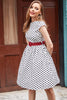 Load image into Gallery viewer, Hepburn Style Polka Dots Retro Dress