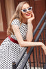 Load image into Gallery viewer, Hepburn Style Polka Dots Retro Dress