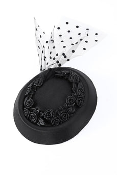 Black Women Halloween Witch Hat with Appliques