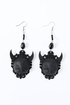 Black Halloween Ghost Drop Earrings