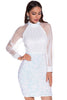 Load image into Gallery viewer, White Long Sleeves Sequins Cocktail Dress