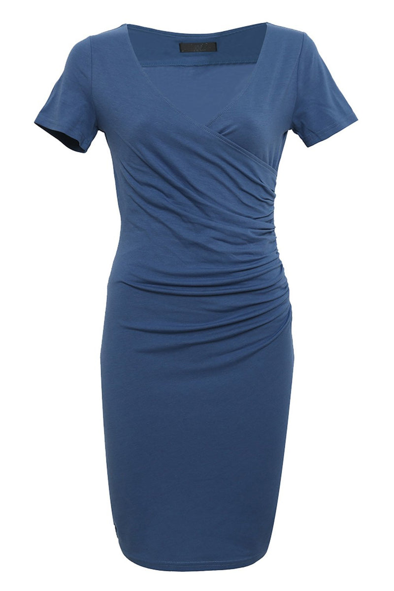 Load image into Gallery viewer, Bodycon V Neck 1960s Dress with Sleeves