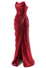 Load image into Gallery viewer, Red Mermaid Sequin Prom Dress