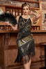 Load image into Gallery viewer, Black Fringe Seuqins Gatsby 1920s Dress
