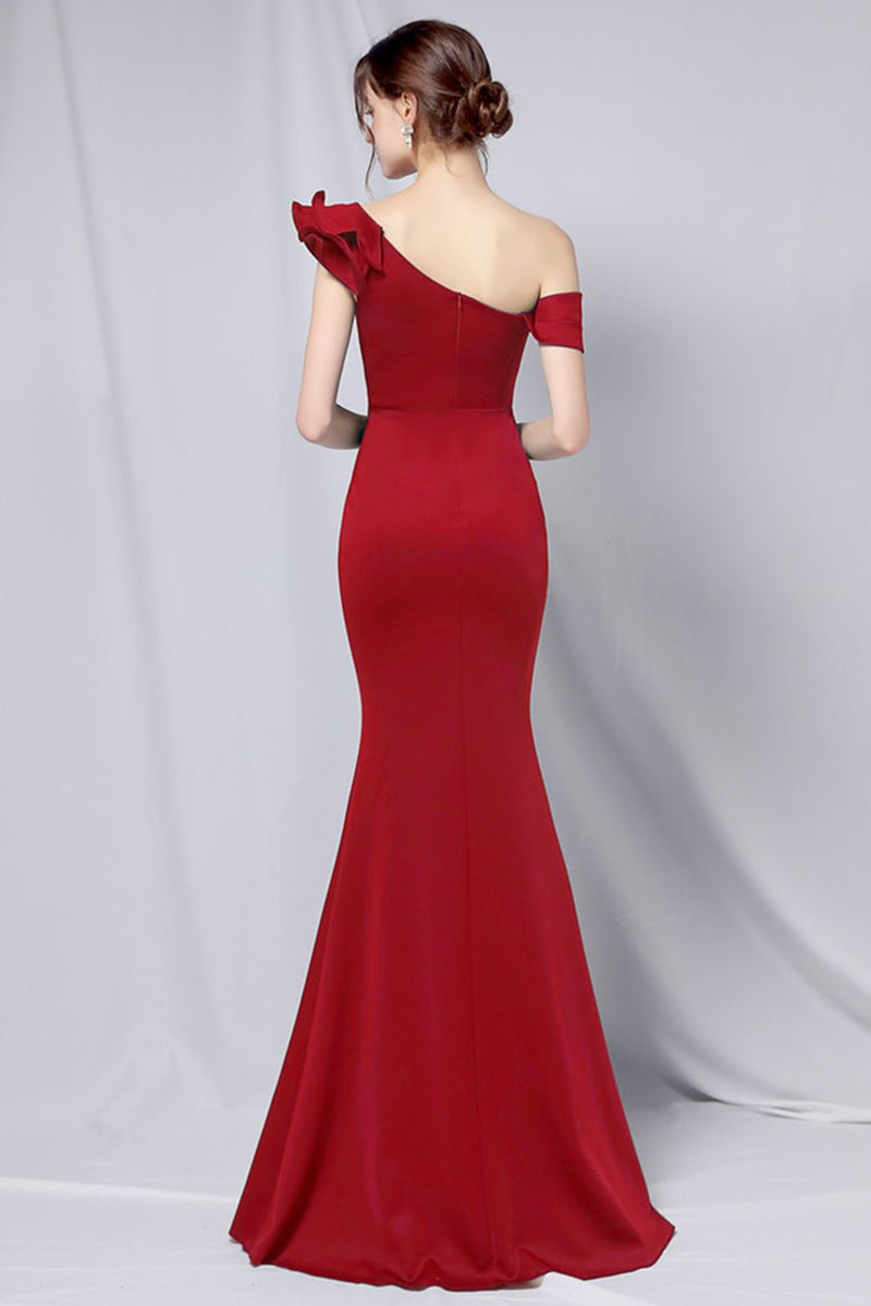 Load image into Gallery viewer, One Shoulder Simple Prom Dress