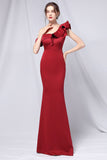 One Shoulder Simple Prom Dress