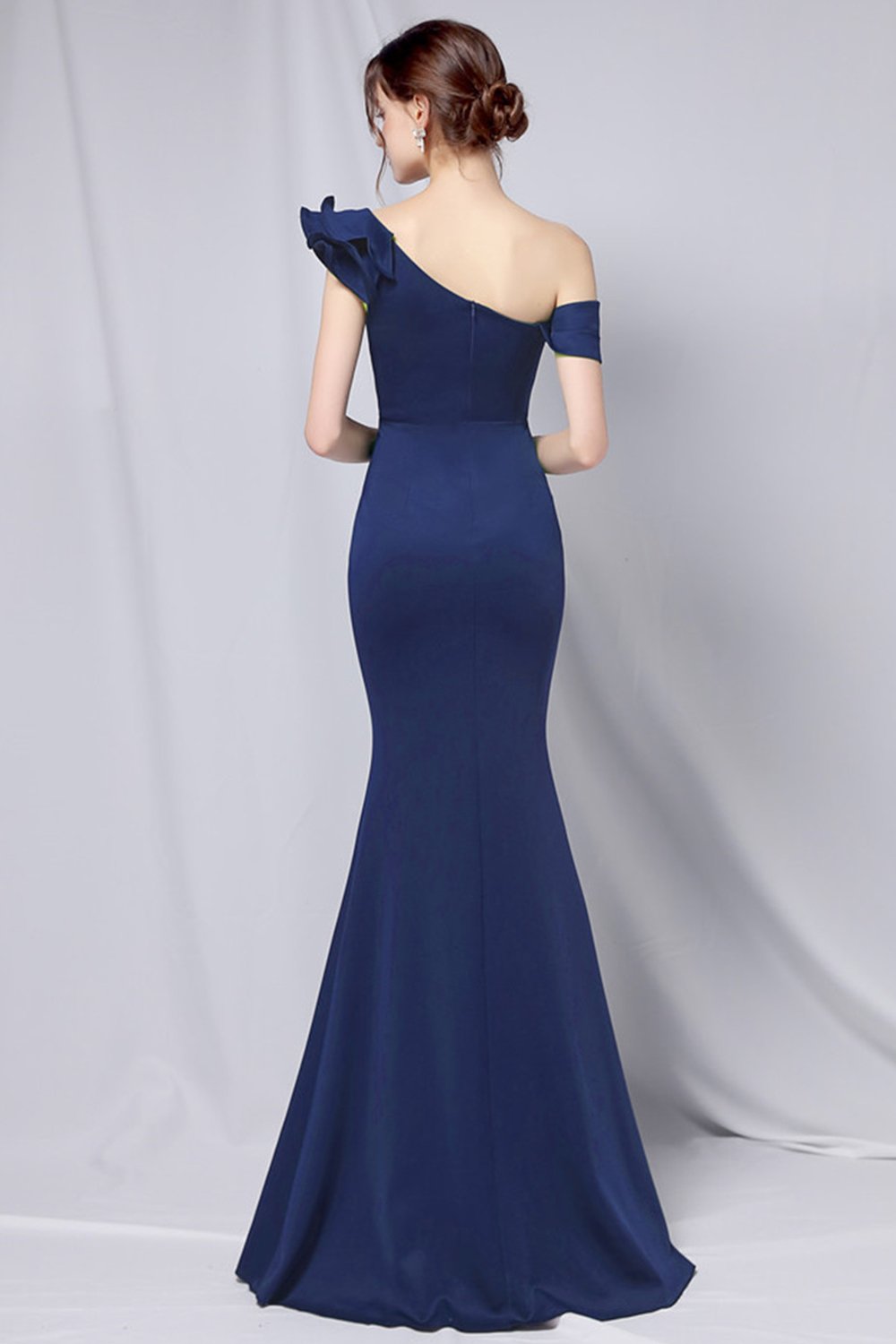 One Shoulder Simple Prom Dress