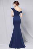 One Shoulder Simple Prom Dress
